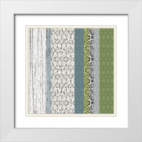 Panel B White Modern Wood Framed Art Print with Double Matting by Franklin