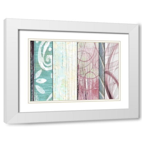 Spring Accents White Modern Wood Framed Art Print with Double Matting by Franklin