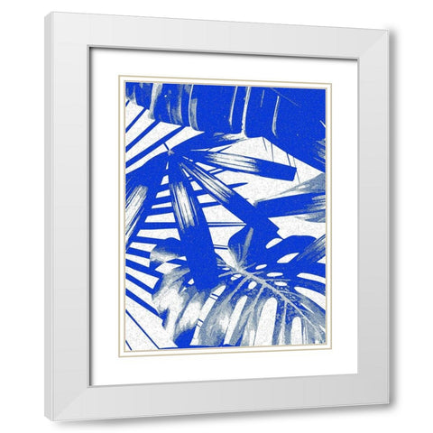 Tropical Blue II White Modern Wood Framed Art Print with Double Matting by Franklin