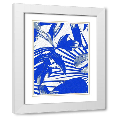Tropical Blue III White Modern Wood Framed Art Print with Double Matting by Franklin