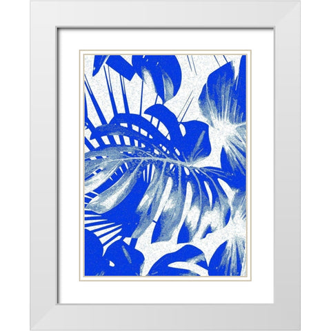 Tropical Blue IV White Modern Wood Framed Art Print with Double Matting by Franklin