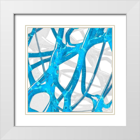 Syrup Flow II White Modern Wood Framed Art Print with Double Matting by Franklin