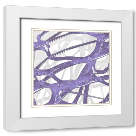 Syrup Flow III White Modern Wood Framed Art Print with Double Matting by Franklin