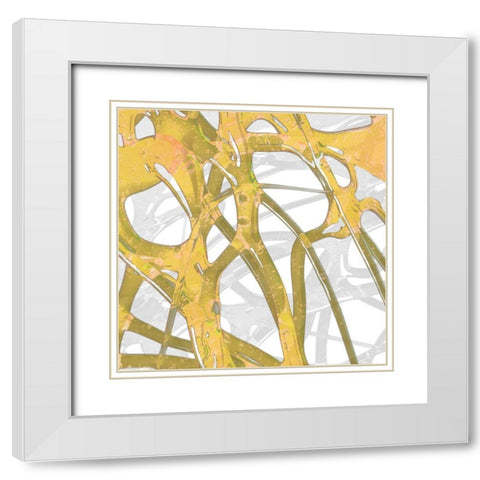 Syrup Flow IV White Modern Wood Framed Art Print with Double Matting by Franklin