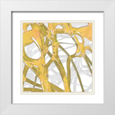 Syrup Flow IV White Modern Wood Framed Art Print with Double Matting by Franklin