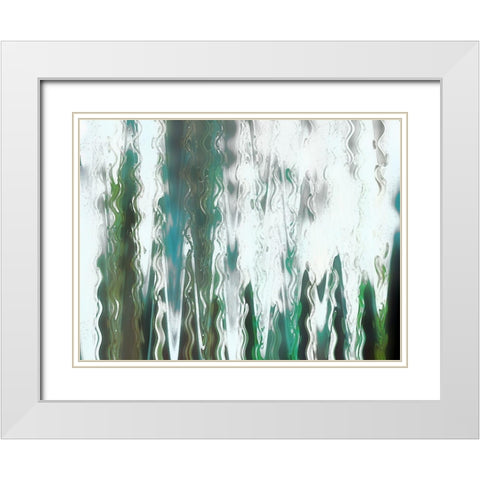 Angler Blur I White Modern Wood Framed Art Print with Double Matting by Franklin