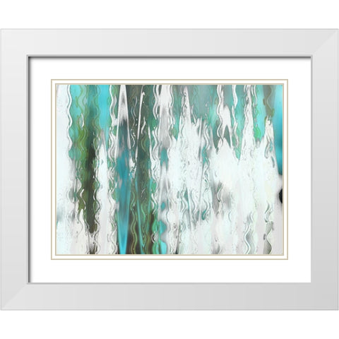 Angler Blur II White Modern Wood Framed Art Print with Double Matting by Franklin