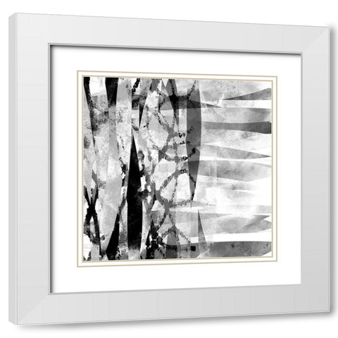 Black and White I White Modern Wood Framed Art Print with Double Matting by Franklin