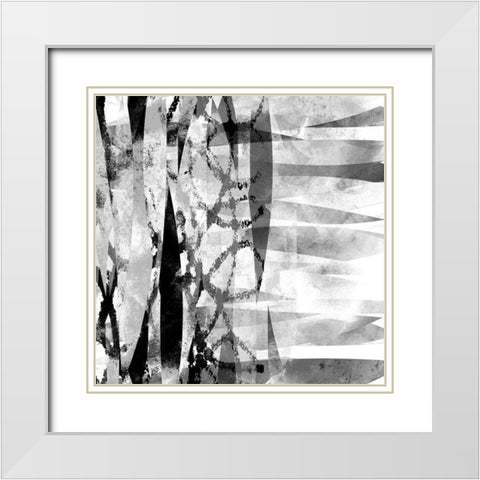 Black and White I White Modern Wood Framed Art Print with Double Matting by Franklin