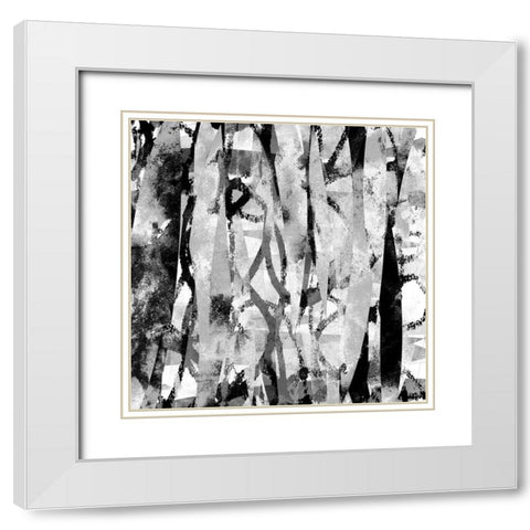 Black and White II White Modern Wood Framed Art Print with Double Matting by Franklin