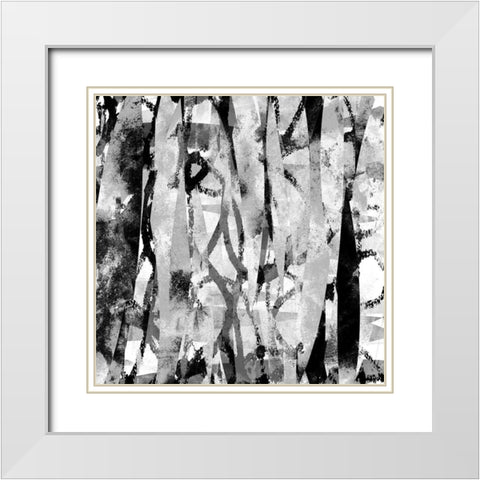Black and White II White Modern Wood Framed Art Print with Double Matting by Franklin