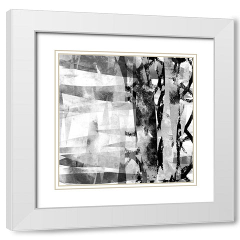 Black and White III White Modern Wood Framed Art Print with Double Matting by Franklin