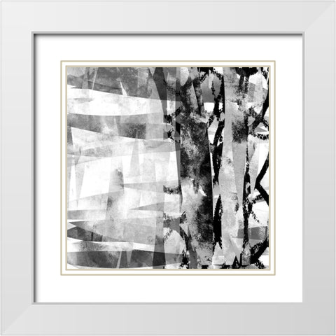 Black and White III White Modern Wood Framed Art Print with Double Matting by Franklin