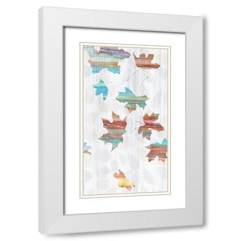 Big Leaf I White Modern Wood Framed Art Print with Double Matting by Franklin