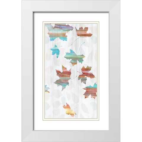 Big Leaf I White Modern Wood Framed Art Print with Double Matting by Franklin