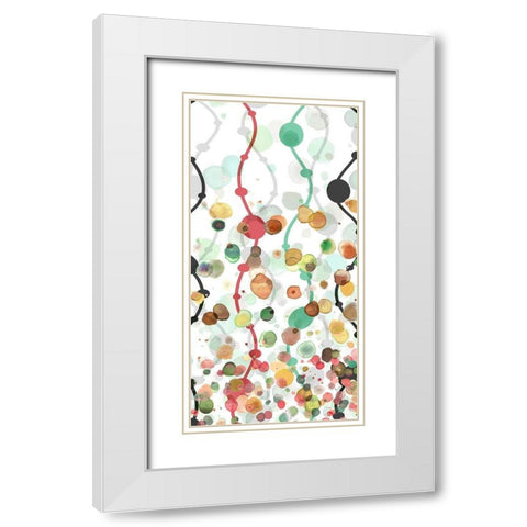 Sprinkles Warm I White Modern Wood Framed Art Print with Double Matting by Franklin