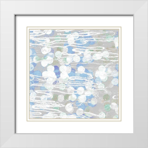 Tangled Blue I White Modern Wood Framed Art Print with Double Matting by Franklin
