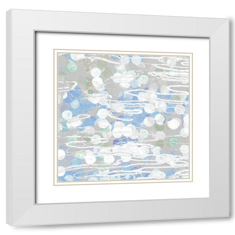Tangled Blue II White Modern Wood Framed Art Print with Double Matting by Franklin