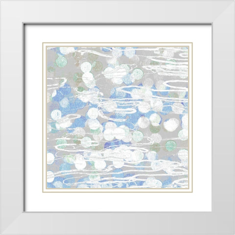 Tangled Blue II White Modern Wood Framed Art Print with Double Matting by Franklin