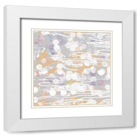 Tangled Gray II White Modern Wood Framed Art Print with Double Matting by Franklin
