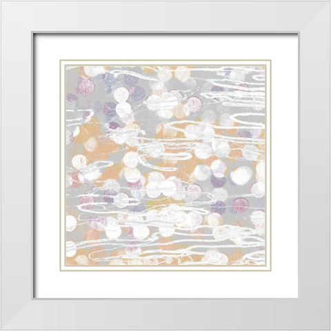 Tangled Gray II White Modern Wood Framed Art Print with Double Matting by Franklin