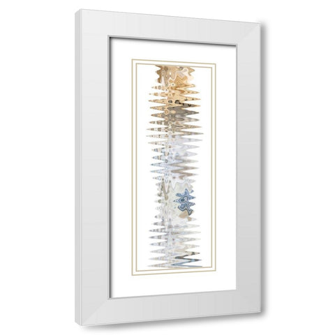 Wavy I White Modern Wood Framed Art Print with Double Matting by Franklin