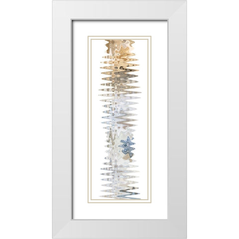 Wavy I White Modern Wood Framed Art Print with Double Matting by Franklin