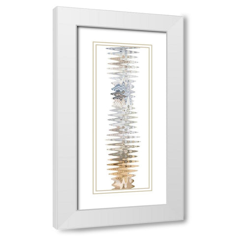 Wavy II White Modern Wood Framed Art Print with Double Matting by Franklin