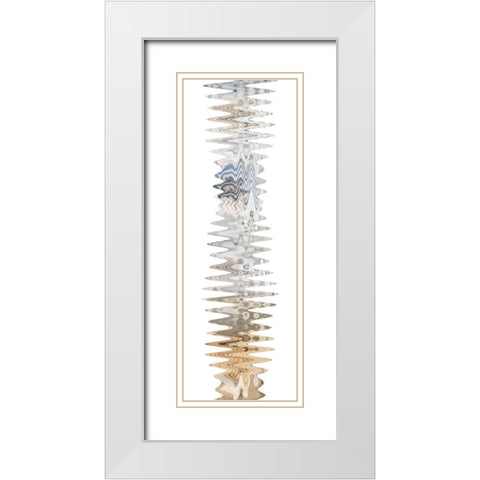 Wavy II White Modern Wood Framed Art Print with Double Matting by Franklin