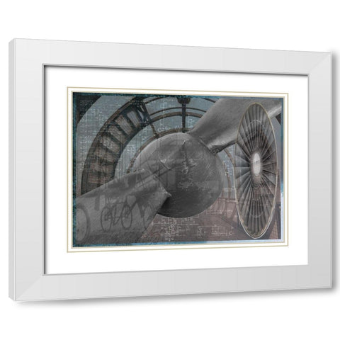 Aviation III White Modern Wood Framed Art Print with Double Matting by Simons