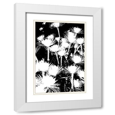 Bloomin Black I White Modern Wood Framed Art Print with Double Matting by Simons