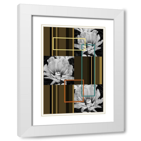 Contempo I White Modern Wood Framed Art Print with Double Matting by Simons