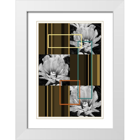Contempo I White Modern Wood Framed Art Print with Double Matting by Simons