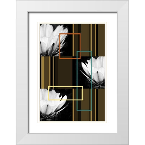 Contempo II White Modern Wood Framed Art Print with Double Matting by Simons