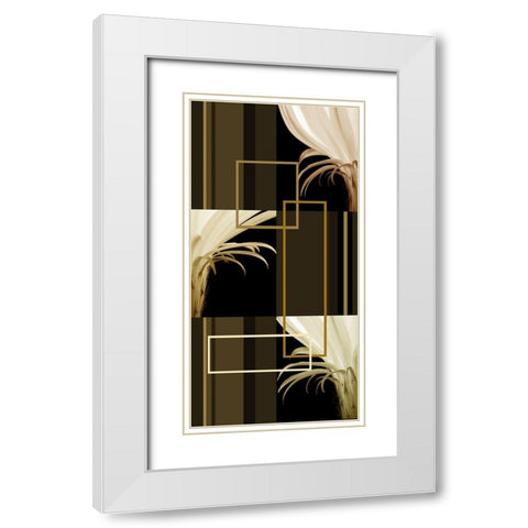 Contempo III White Modern Wood Framed Art Print with Double Matting by Simons