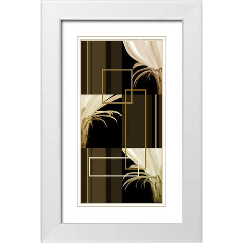 Contempo III White Modern Wood Framed Art Print with Double Matting by Simons