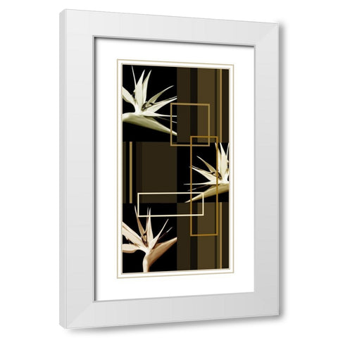 Contempo IV White Modern Wood Framed Art Print with Double Matting by Simons