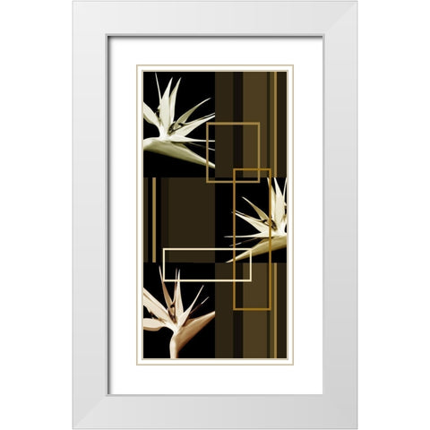 Contempo IV White Modern Wood Framed Art Print with Double Matting by Simons