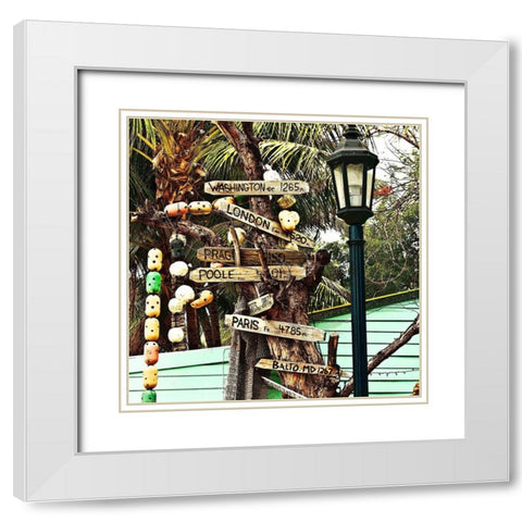 Decisions White Modern Wood Framed Art Print with Double Matting by Simons