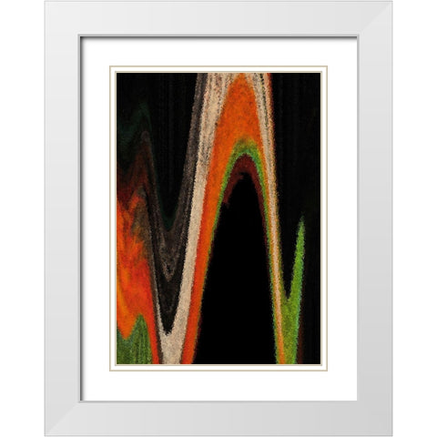 Dow Jones White Modern Wood Framed Art Print with Double Matting by Simons