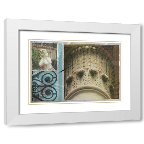 Garden Elements White Modern Wood Framed Art Print with Double Matting by Simons