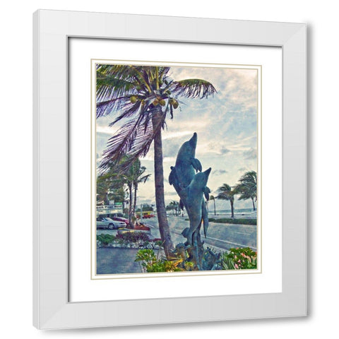 Lauderdale Ladies White Modern Wood Framed Art Print with Double Matting by Simons