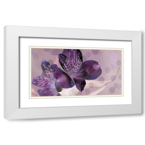 Misty in Lavender White Modern Wood Framed Art Print with Double Matting by Simons