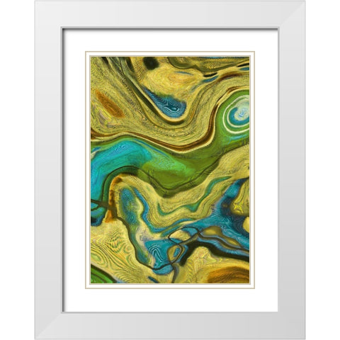 Momentum II White Modern Wood Framed Art Print with Double Matting by Simons