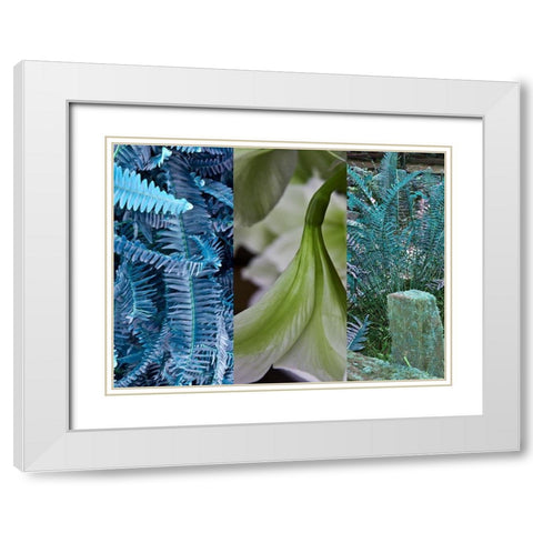 Nature in Azure I White Modern Wood Framed Art Print with Double Matting by Simons