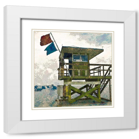 On Guard White Modern Wood Framed Art Print with Double Matting by Simons