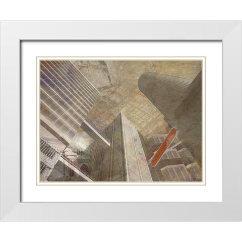 Peachtree White Modern Wood Framed Art Print with Double Matting by Simons