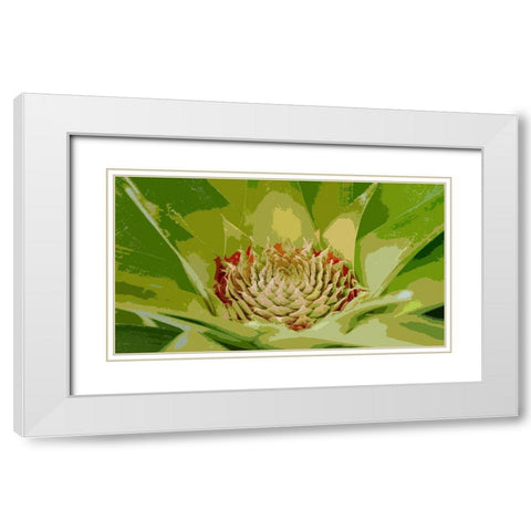 Pineapple Someday White Modern Wood Framed Art Print with Double Matting by Simons