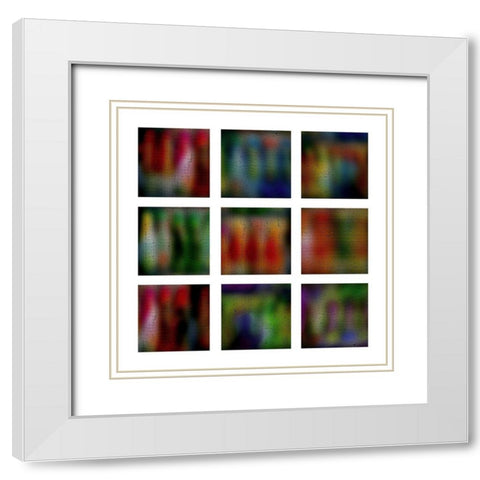 Rainbow Panes I White Modern Wood Framed Art Print with Double Matting by Simons