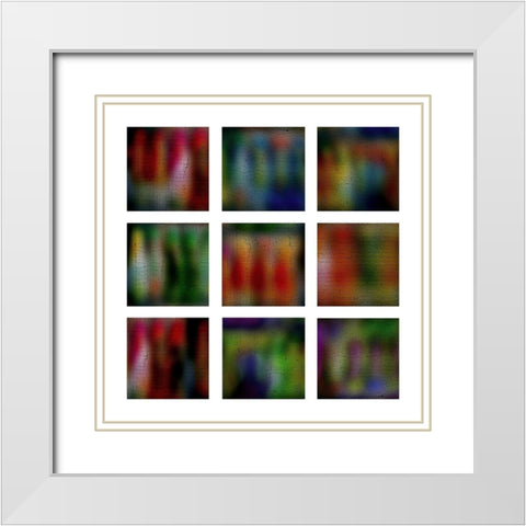 Rainbow Panes I White Modern Wood Framed Art Print with Double Matting by Simons